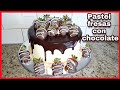 Pastel Con Fresas De Chocolate 3 Leches