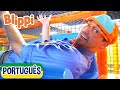 Blippi Visita um Playground Coberto | Vídeos Educativos para Crianças | As Aventuras de Blippi