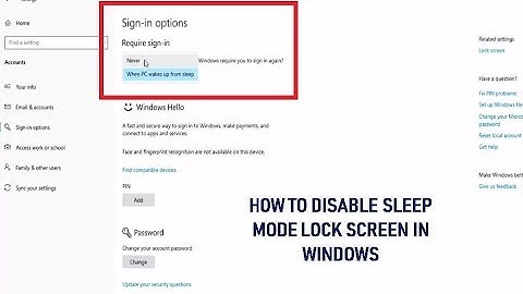 How to Disable Sleep Mode Lock Screen In Windows
