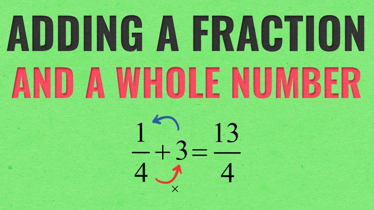 Adding Fractions with a Whole Number - Simple Method