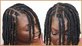 NO puffy roots two strand twists protective style