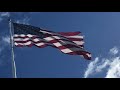 Amazing American Flag Waving with Blue Skies