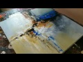 Abstract painting / "Rain in the City" / Acrylics / Palette knife / Demonstration