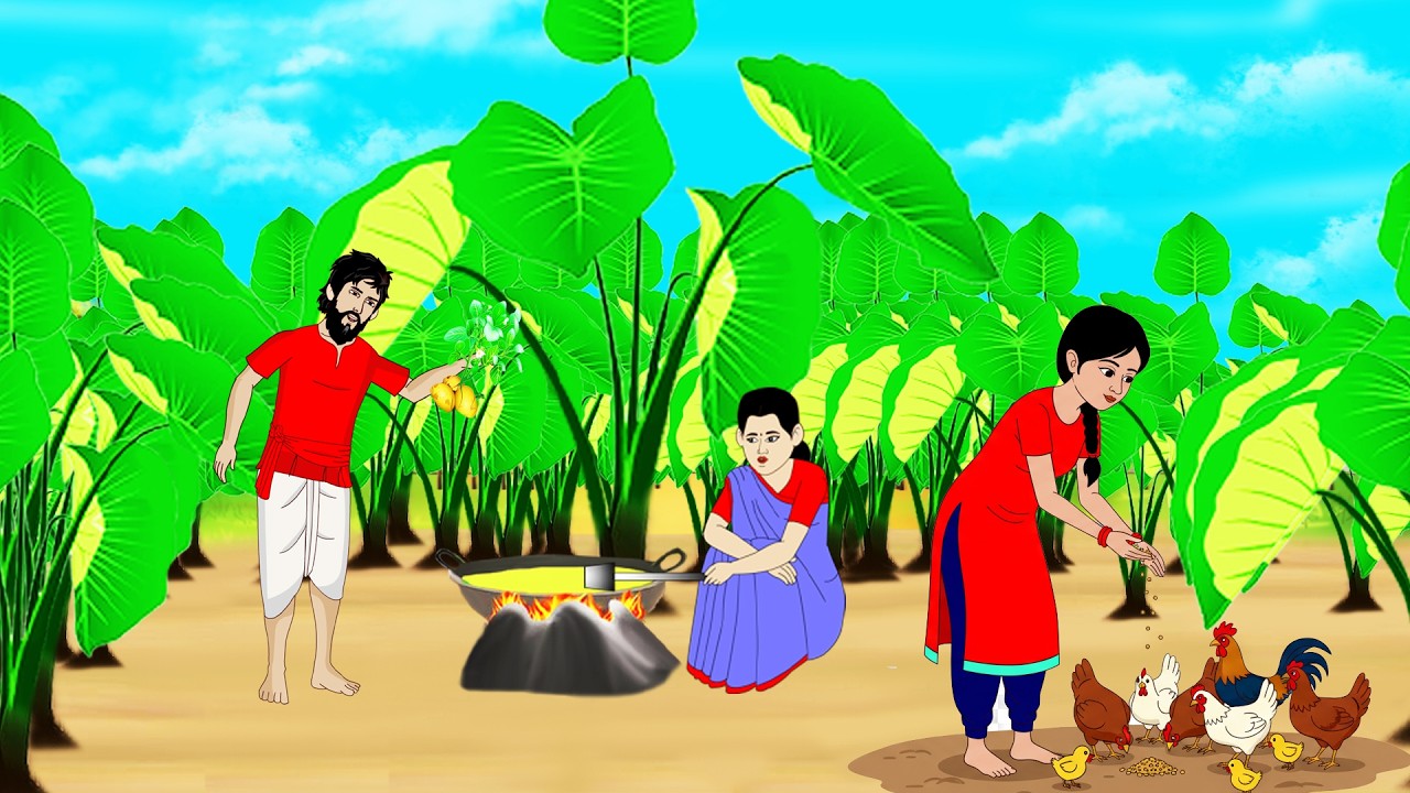 কচু বাগানে দুঃখীর সংসার,Bengali Moral Stories Cartoon। Bangla Golpo। Thakumar Jhuli।