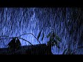 Get Over Insomnia with Rain Sounds for Sleep & Robust Thunder Pierces a Tin Roof of Forest at Night.