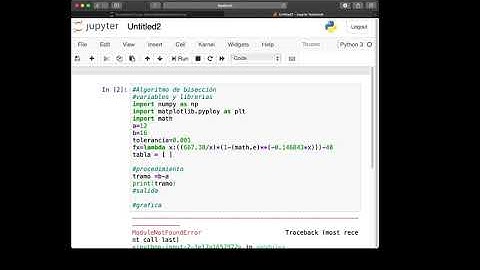 Metodo biseccion python