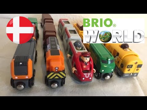🛤🚂🚞🚅【tog legetøj】 5 forskellige Brio tog Brio tog Dansk Tog og Traktor (01992 z dk)
