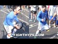 PACQUIAO TAKES EXPLOSIVE AGILITY TO NEXT LEVEL FOR SPENCE; POWERS THROUGH SLAM BALL & FOOTWORK DRILL