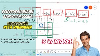 Penyederhanaan rangkaian logika 3 variabel menggunakan karnaugh map | karnaugh map 3 variabel