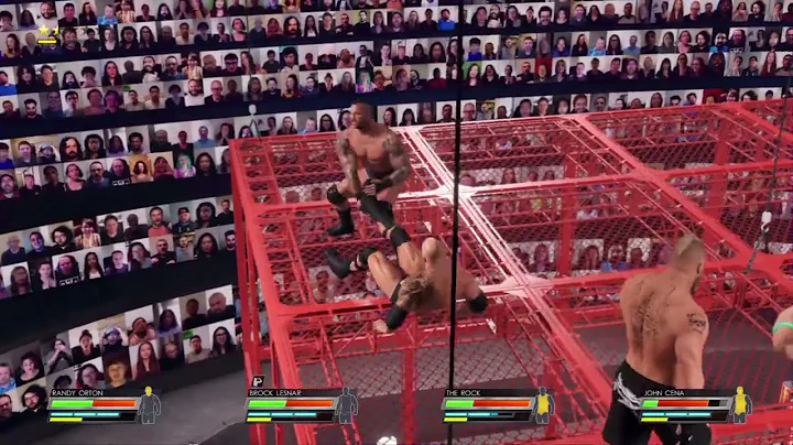 The ROCK vs Randy Orton vs Brock Leasner vs John Cena WWE2K22 #wwe2k22 #hellinacell