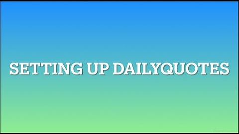 Daily Quotes Bot Setup Guide