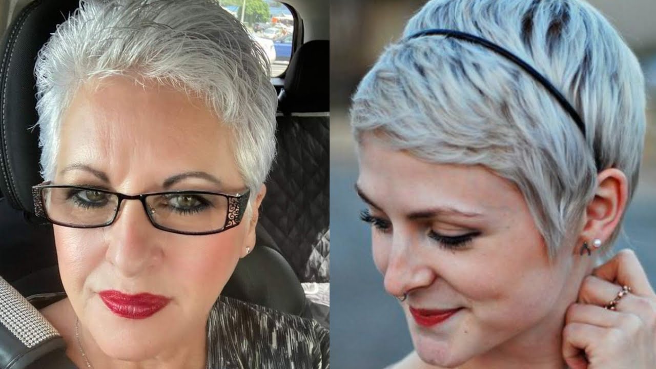 Women 😍💯Grey Short Pixie Haircut Ideas 50+ Women's | Latest Short ...