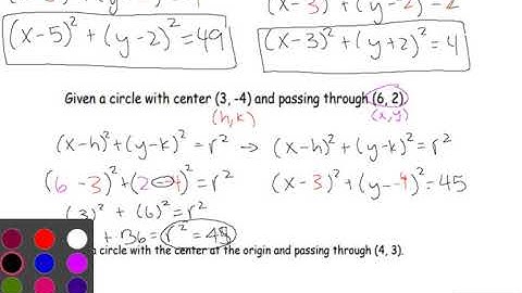 KEY Part 2 2   Writing Equations of Circles