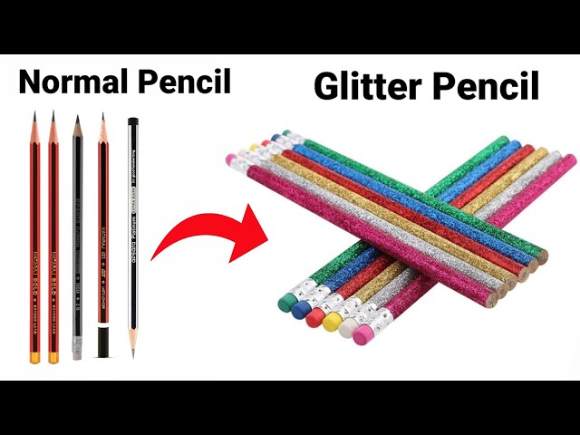 How to make Lava Glitter Lava Pencil/DIY Glitter Pencil/Homemade Glitter  Pencil/How tomakeglitterpen 
