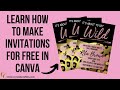 Learn how to make invitations for free in Canva