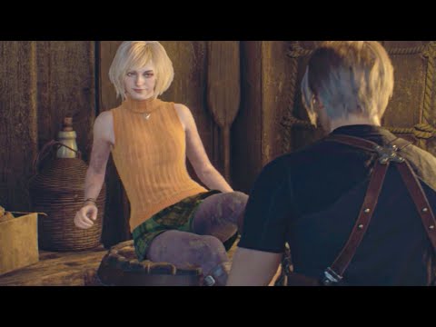 Ashley Flirts With Leon Scene - Resident Evil 4 Remake
