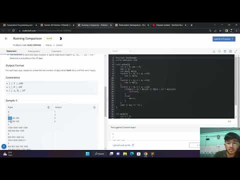 Problem - Running Comparison | CodeChef | Starters - 80