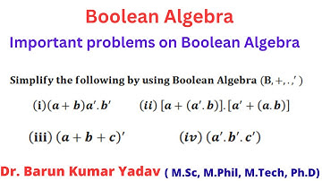 Boolean Algebra | important problem on Boolean algebra | part 4 |