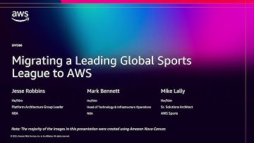 AWS re:Invent 2025 - Migrating a Leading Global Sports League to AWS (SPF306)