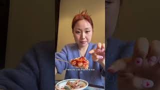 Eating spicy raw marinated crab🦀 #koreanfood #mukbang #crab #rawmarinatedcrab