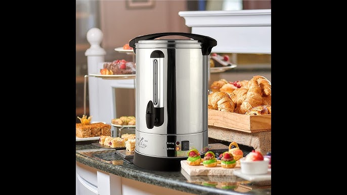 Zulay Premium 50 Cup Commercial Coffee Urn - Stainless Steel Large Coffee  Dispenser For Quick Brewing -Automatic Hot Water Dispenser - Ideal for Large  Crowds - Perfect for AnyOccasion 