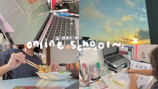 STUDY VLOG: a day of online school ✨