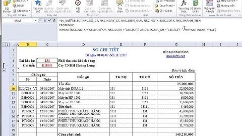 Part2 Tạo báo cáo động trong Excel - Sổ chi tiết - Lọc dữ liệu nhiều điều kiện