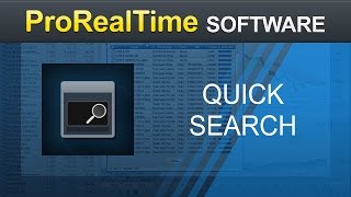 How to use the quick search tool - ProRealTime Profile