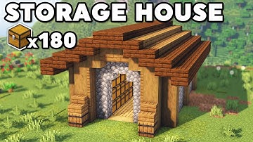 Minecraft Starter Storage House Tutorial [How to Build]