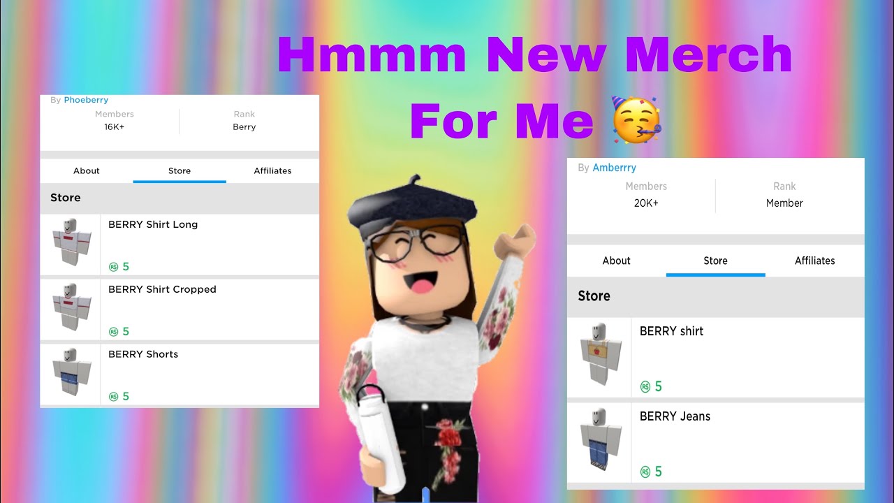 I Bought Amberry Phoeberry Merch Roblox Youtube - amberry roblox merch