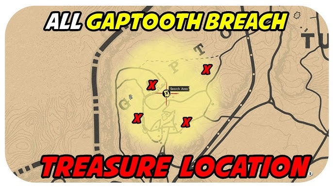 Red Dead Online Tesoro Salto de Brandywine / Brandywine Drop Treasure Map  Location 