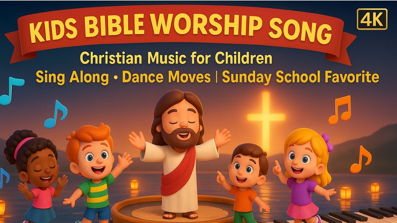 Kids Bible Worship Song Christian Music for Children Sing Along Dance ...