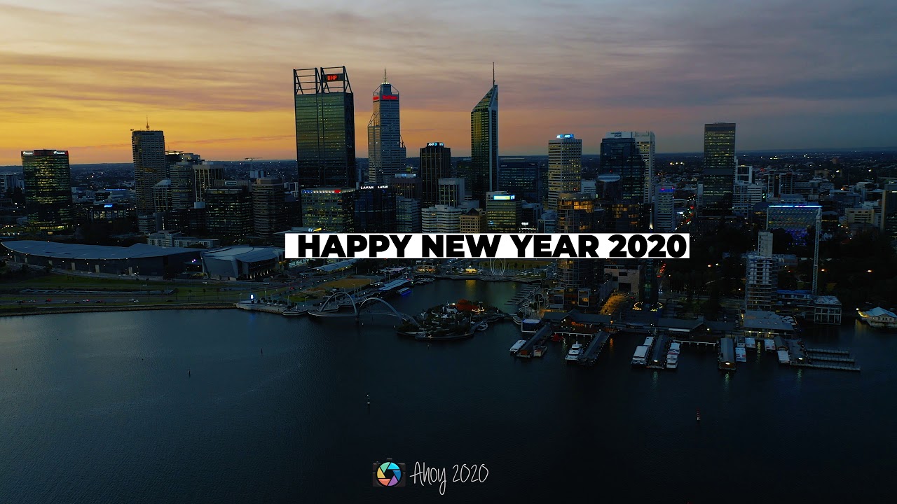 Happy New Year 2020 Perth Australia 4K