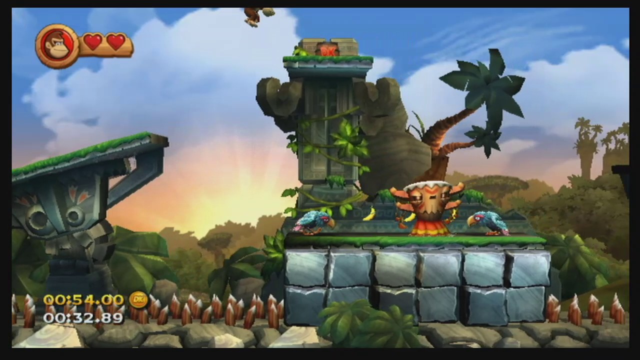 Donkey Kong Country Returns 1-3 Tree Top Bop Time Trial