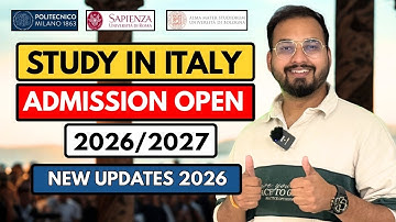 STUDY IN ITALY 2026 ! ADMISSION OPEN ! APPLY NOW