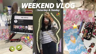 Weekend vlog (っ- ‸ - ς) : relaxing, doing homework, reading, etc.