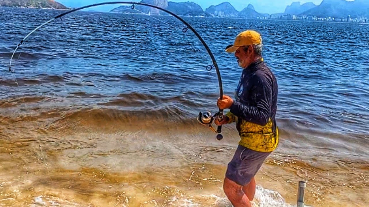 Pescaria de Praia em Icaraí  - xerelete, roncador,  corvina, ...