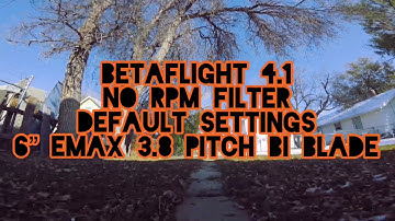 Testing betaflight 4.1 w/o rpm filters