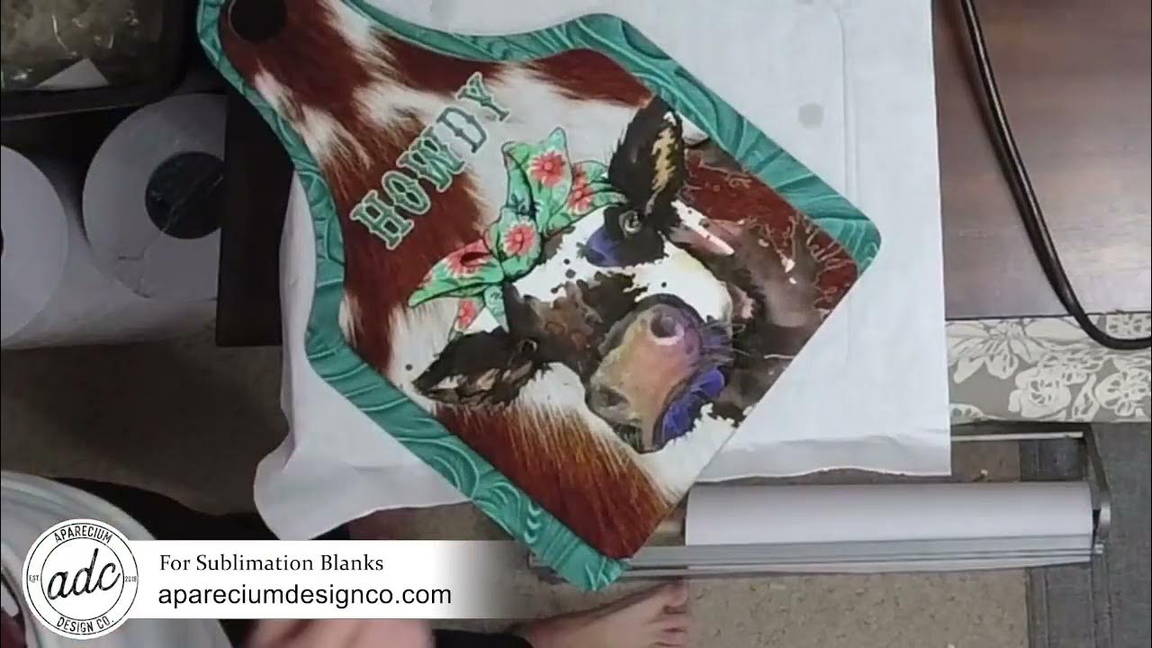 How to Sublimate a tiered Easter tray, pressed some door hangers with