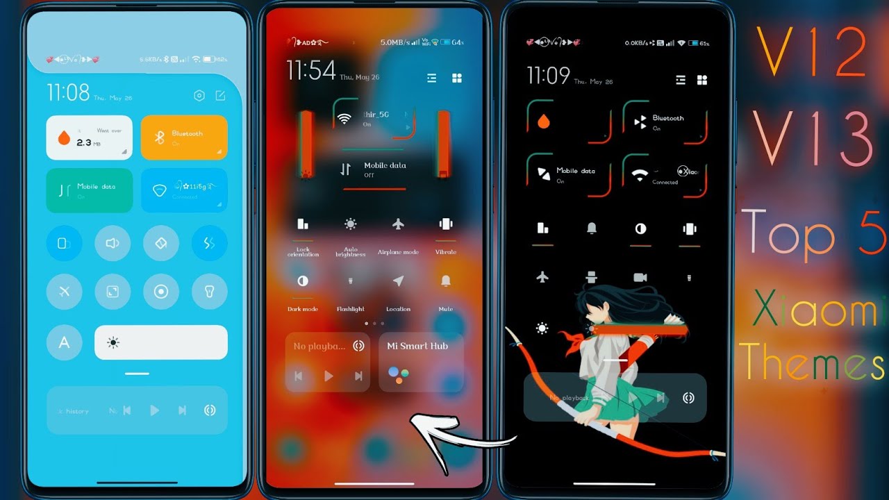 BEST MIUI 12.5 & 13 TOP 5 PREMIUM THEME |MIUI THEMES 🔥 MIUI 13 NEW THEMES
