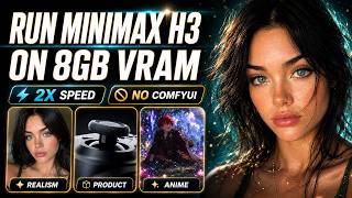 Run Minimax H3 on 8GB VRAM at 2X the Speed For Beginners without Comfy Ui