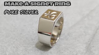 Silver Signet Ring | How To Make A Signet Ring | Handycrafts