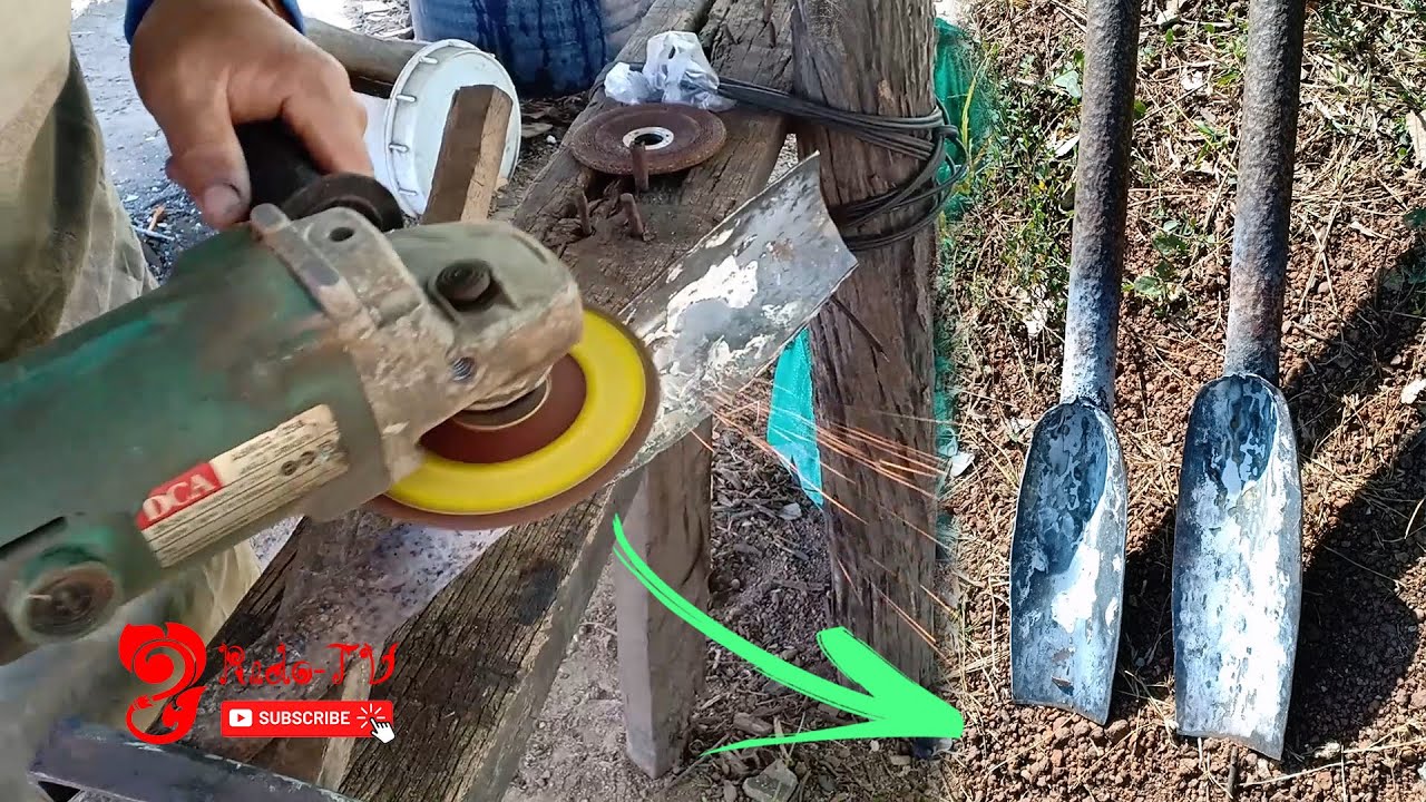 How to Make A Farmer's Digging Tool or Spade - YouTube