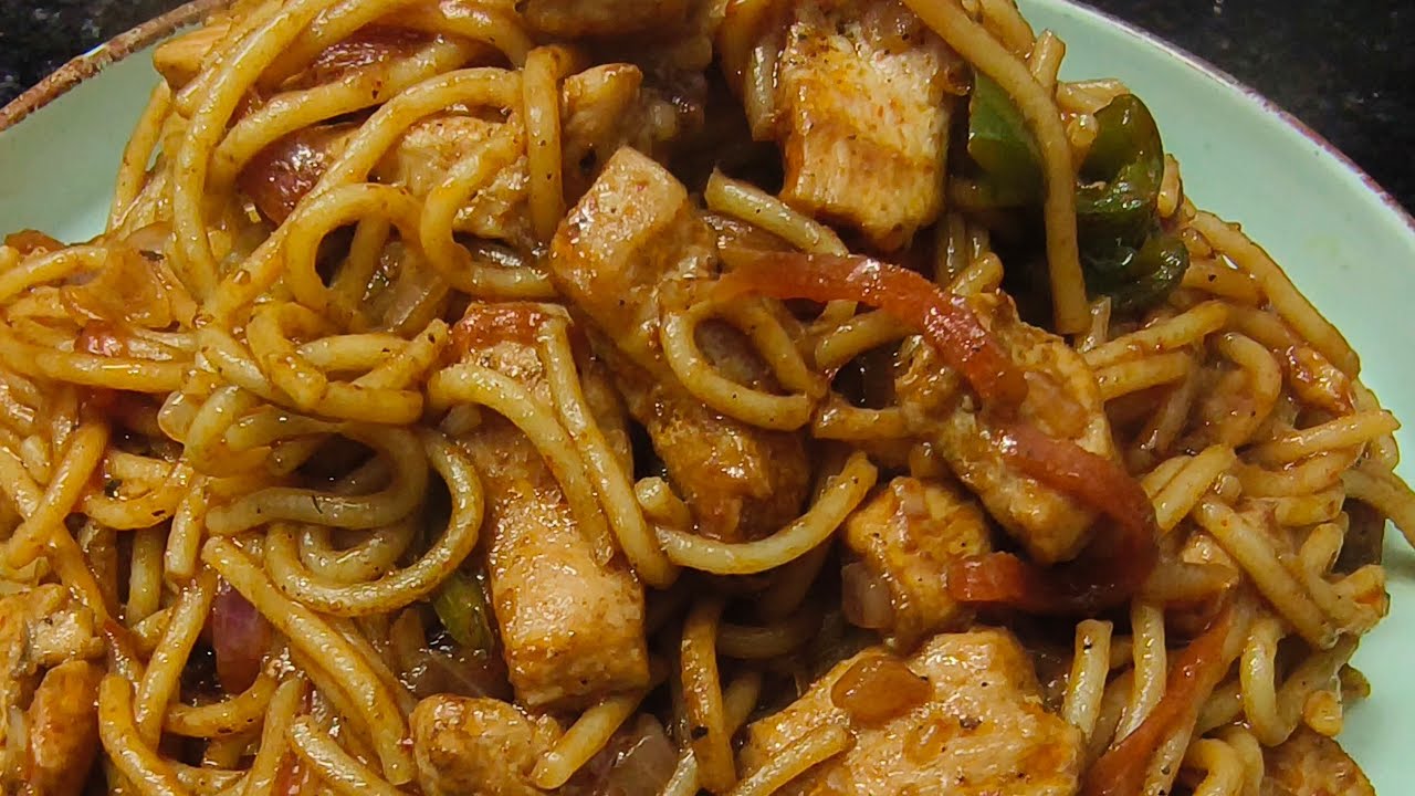 Spicy Chicken Spaghetti Recipe | Restaurant Style Chicken & Vegetable Spaghetti| Quick & Delicious 