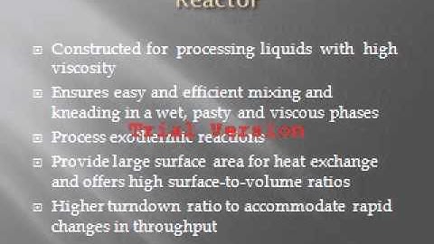 Features of an ideal Plug Flow Reactor