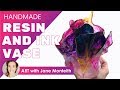 Resin and Alcohol Ink Handmade Vase