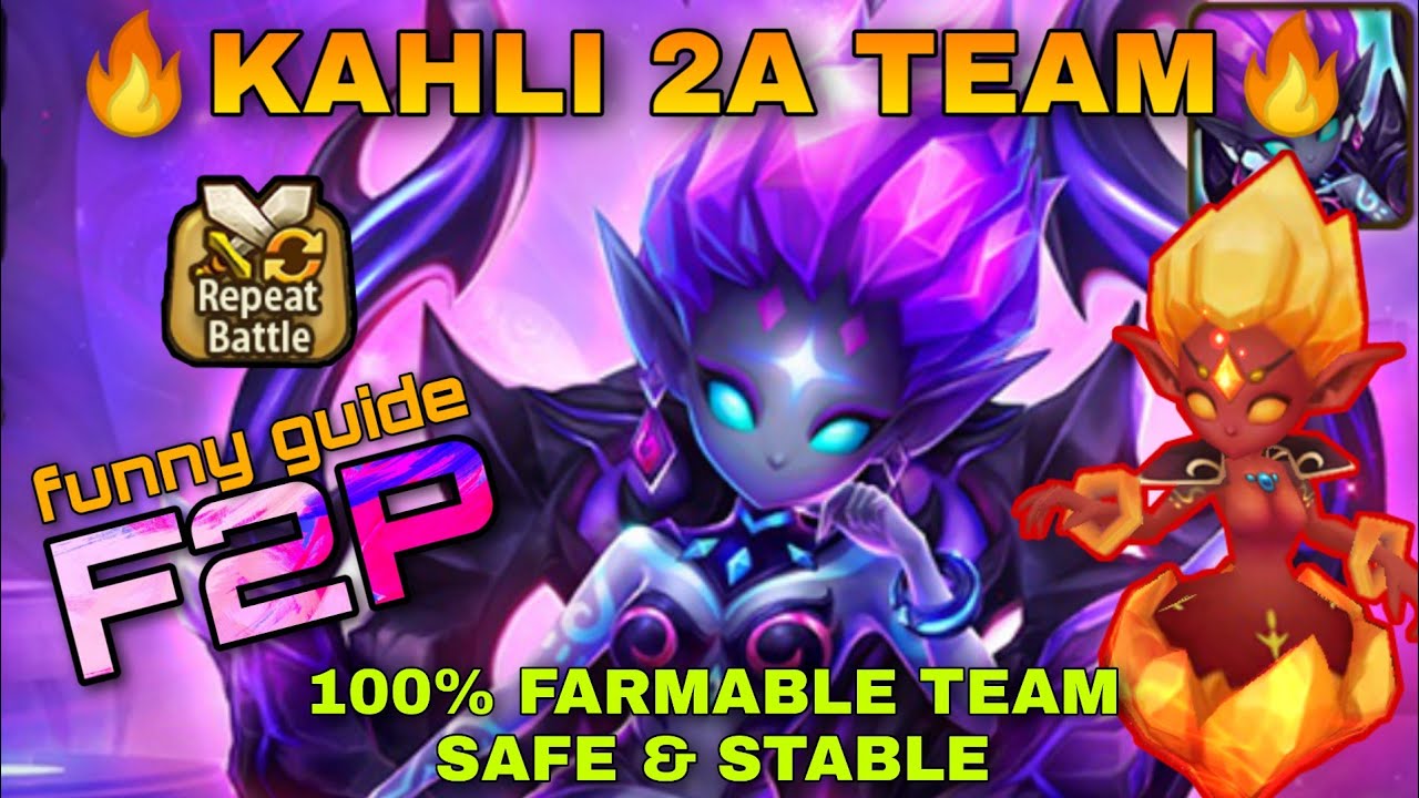 F2P KAHLI 2A 100% FARMABLE TEAM SUMMONERS WAR - YouTube