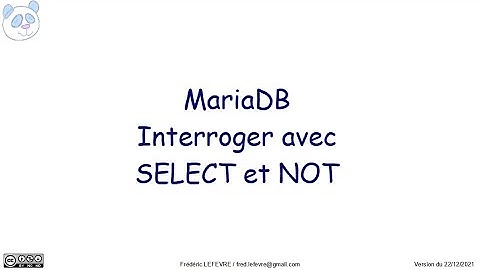 MariaDB / MySQL - Interroger avec WHERE et NOT