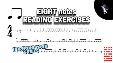 EIGHT notes | BASIC RHYTHM reading exercises to test your skills!