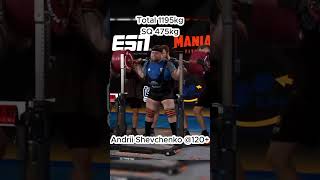 2026 European Equipped Powerlifting Championships Total 1195kg Andrii Shevchenko @120+
